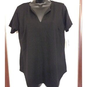 Lila-B Cooling UPF 50+ Sun Protection Top Tee Shirt Black Women's L
